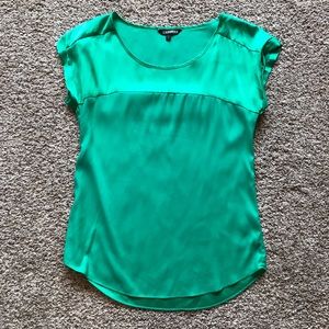 Express silky green top